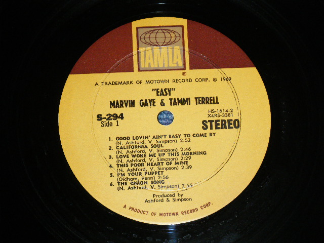 画像: MARVIN GAYE & TAMMI TERRELL - EASY ( Ex++/Ex+++ )  / 1969 AMERICA US ORIGINAL Stereo Used LP 