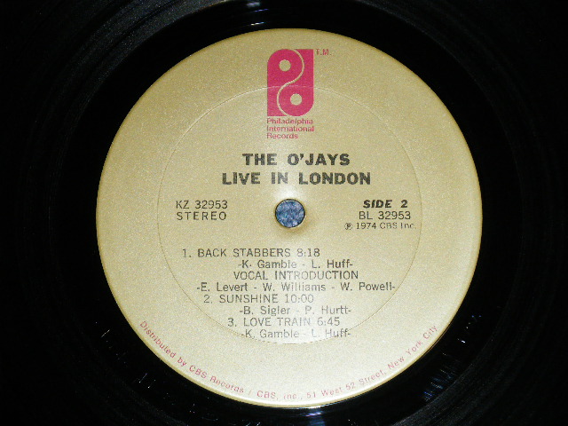 画像: THE O'JAYS - LIVE IN LONDON ( Ex-/Ex+ Looks:Ex )  / 1974 US AMERICA ORIGINAL Used LP