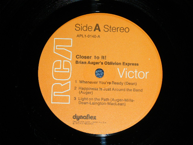 画像:  BRIAN AUGER'S OBLIVION EXPRESS - CLOSER TO IT! ( VG+++/Ex+++)  / 1973 US AMERICA ORIGINAL "ORANGE Label" Used LP 