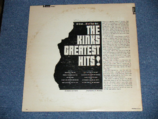 画像: THE KINKS -  GREATEST HITS! ( Ex/Ex++ Looks: Ex+) / 1966 US AMERICA ORIGINAL "MULTI-COLOR Label"  STEREO Used LP 