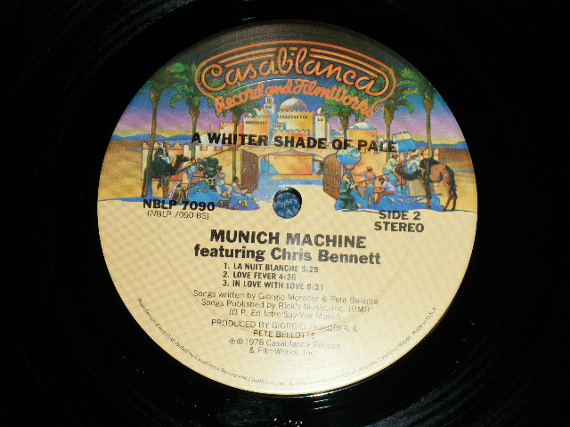 画像: MUNICH MACHINE( Produced by GIORGIO MORODER )  - A WHITE SHADE OF PALE   ( Ex++/Ex+++ ) / 1970's US AMERICA ORIGINAL  Used LP 