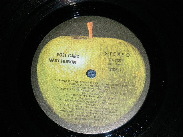 画像: MARY HOPKIN - POST CARD (MATRIX # A) ST1-3351-A-1  [⟁ (IAM logo)] B) ST2-3351-A-1  [⟁ (IAM logo)] ) "Capitol Records in Scranton, Pennsylvania Press" (Ex+++/MINT-) / 1969 US AMERICA ORIGINAL Used LP  