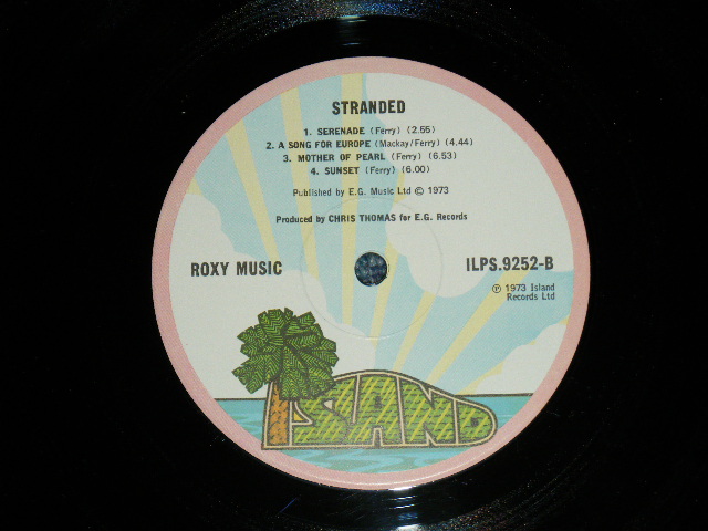 画像: ROXY MUSIC - STRANDED ( Ex+++/Ex+++) / 1973 UK ENGLAND ORIGINAL 1st Press "PINK RIM Label" Used LP 