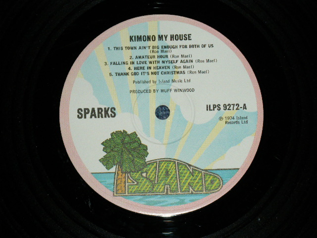 画像: SPARKS - KIMONO MY HOUSE  ( Ex++/Ex+++)  / 1974  UK ENGLAND  ORIGINAL  1st press "PINK RIM" Label  Used LP