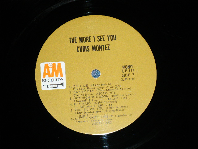 画像: CHRIS MONTEZ - THE MORE I SEE YOU  ( Matrix No.  LP-129 1C / LP-130 1B )(Ex++/Ex+++) /  1966 US AMERICA ORIGINAL  "BROWN LABEL" MONO  Used  LP 