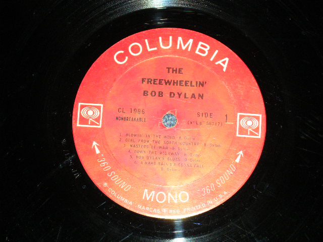 画像: BOB DYLAN - THE FREEWHEELIN' ( Matrix # : A)3K (TYPING)/B)2L (Hand Writing) )(VG++/Ex)    /  1966 Version US AMERICA "360 Sound in WHITE Label"  MONO Used  LP