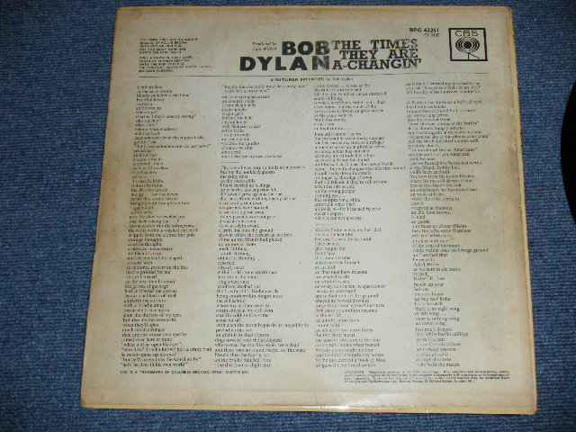 画像: BOB DYLAN - THE TIMES THEY ARE A-CHANGIN'( Matrix # A) 1L ▽ 1=420 116 / B)  2L ▽ 1 420 11)( Ex+/Ex++,Ex B-2 Scrtach JUMP )  /  1964 UK ENGLAND ORIGINAL "MONO"  Used  LP