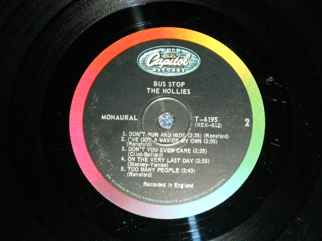 画像: THE HOLLIES -  BUS STOP ( Ex++/Ex)  / 1964? CANADA ONLY  ORIGINAL MONO  Used  LP 