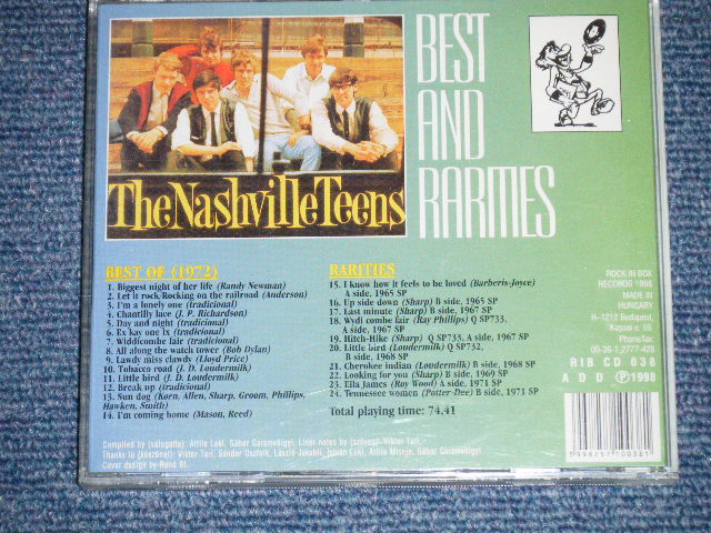 画像: THE NASHVILLE TEENS - BEST OF + RARITIES (MINT/MINT)  / 1998 HUNGARY ORIGINAL Used  CD