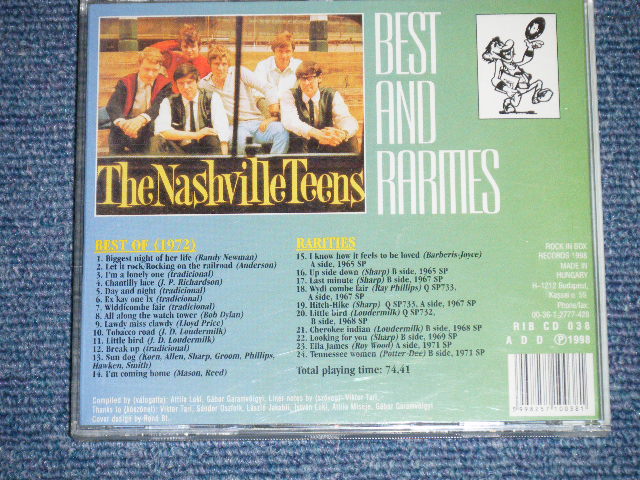 画像: THE NASHVILLE TEENS - BEST OF + RARITIES (MINT/MINT)  / 1998 HUNGARY ORIGINAL Used  CD