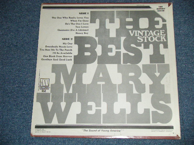 画像: MARY WELLS - VINTAGE STOCK  ( Ex+/Ex+++ / 1967 US AMERICA ORIGINAL  MONO  Used LP  