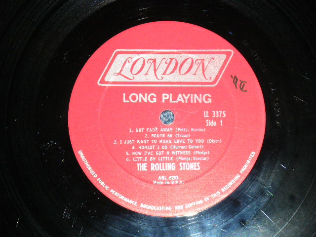 画像: ROLLING STONES - ENGLAND'S NEWEST HIT MAKERS  ( Matrix Number   A:ARL-6291-1A LL3375A / B: ARL-6292 -1A LL3375B )( VG+++/Ex++ Looks:Ex+) / 1966 Release Version?  US AMERICA ORIGINAL "RED Label with BOXED LONDON"  mono LP 