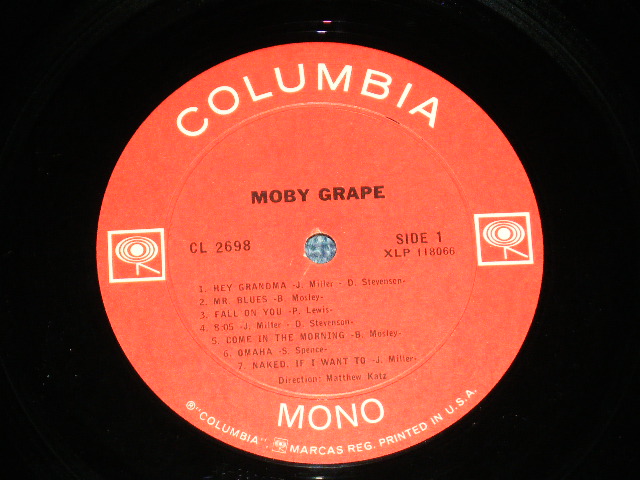 画像: MOBY GRAPE -  MOBY GRAPE : MIDDLE FINGER Cover ( Matrix # A:1F/B: 1F)(  Ex++/Ex+++ ) / 1967 US AMERICA ORIGINAL "360 Sound" Label  MONO Used LP