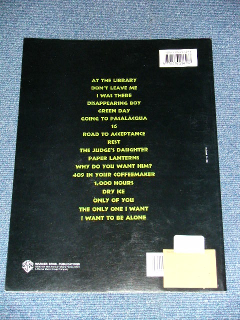 画像: GREEN DAY  - 1039/SMOOTHED OUT  :SHEET MUSIC  /  1990 US AMERICA  ORIGINAL "SONG Book"