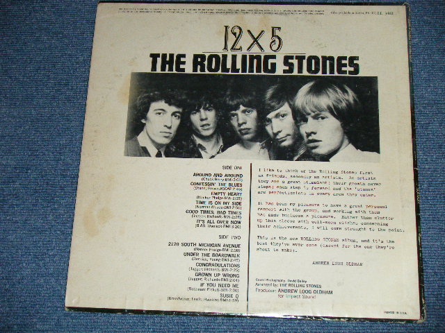 画像: THE ROLLING STONES - 12 x 5 ( Unboxed  LONDON on TOP Label  : Matrix Number : A) 1E △7163 /B) 1F △7163  X)( Ex-, Ex+/Ex++ Looks:Ex+) / 1964 US ORIGINAL " Unboxed  LONDON on TOP Label & MAROON Label" MONO Used LP  