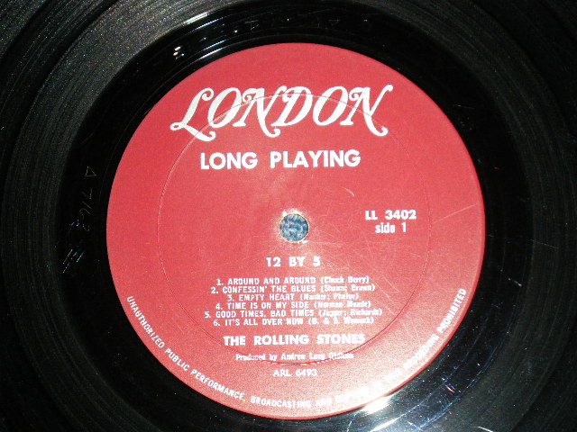 画像: THE ROLLING STONES - 12 x 5 ( Unboxed  LONDON on TOP Label  : Matrix Number : A) 1E △7163 /B) 1F △7163  X)( Ex-, Ex+/Ex++ Looks:Ex+) / 1964 US ORIGINAL " Unboxed  LONDON on TOP Label & MAROON Label" MONO Used LP  
