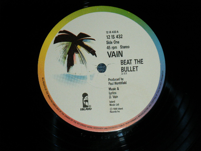 画像: VAIN - BEAT THE BULLET ( Ex++/Ex+++) / 1989 UK ENGLAND   ORIGINAL Used  12" inch 