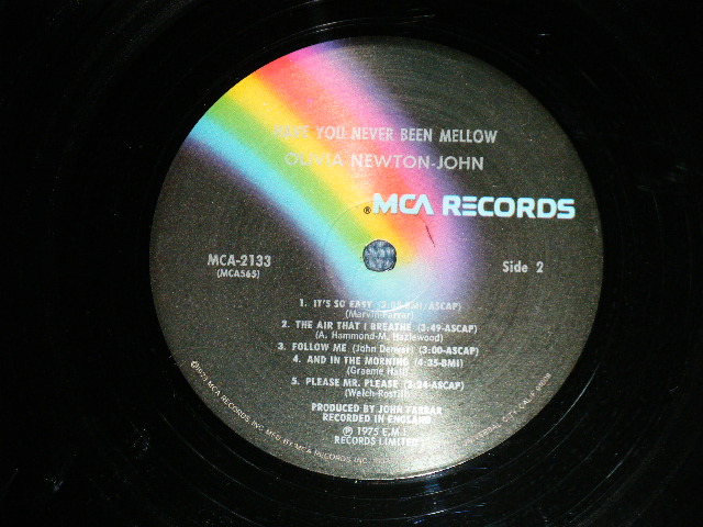 画像: OLIVIA NEWTON-JOHN - HAVE YOU NEVER BEEN MELLOW  ( Ex+/MINT- )  /1975 US AMERICA ORIGINAL Used LP 