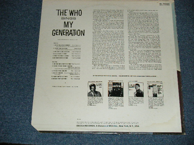 画像: THE WHO  -  MY GENERATION ( Ex+/Ex+++) B-4&5:Ex+)   / 1966 US AMERICA ORIGINAL STEREO Used  LP 