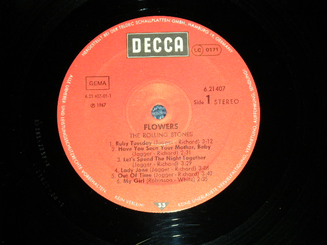 画像: ROLLING STONES -  FLOWERS (Ex/MINT- STOFC, STEAROFC)  / 1973 Version GERMAN GERMANY REISSUE Used LP  