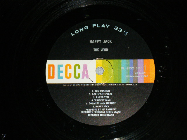 画像: THE WHO  -  HAPPY JACK ( Ex+/Ex++)  / 1967 US AMERICA ORIGINAL MONO Used  LP 