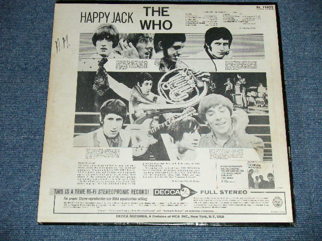 画像: THE WHO  -  HAPPY JACK (Ex++/Ex+++)/ 1967 US AMERICA ORIGINAL STEREO  Used  LP 