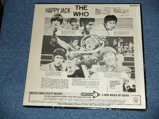 画像: THE WHO  -  HAPPY JACK ( Ex++/Ex+++)  / 1967 US AMERICA ORIGINAL MONO Used  LP 