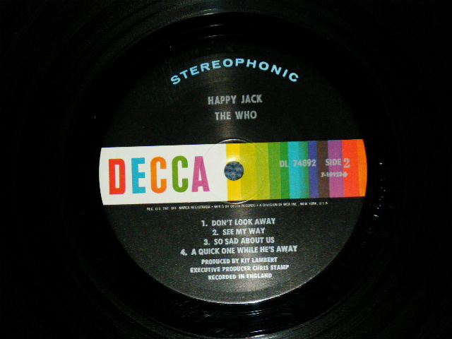 画像: THE WHO  -  HAPPY JACK (Ex+++/MINT-)/ 1967 US AMERICA ORIGINAL STEREO  Used  LP 