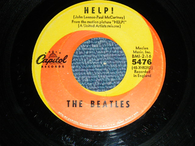 画像: The BEATLES - HELP  ( Ex++/Ex++) / 1965 US AMERICA ORIGINAL Used 7" Single With PICTURE SLEEVE 