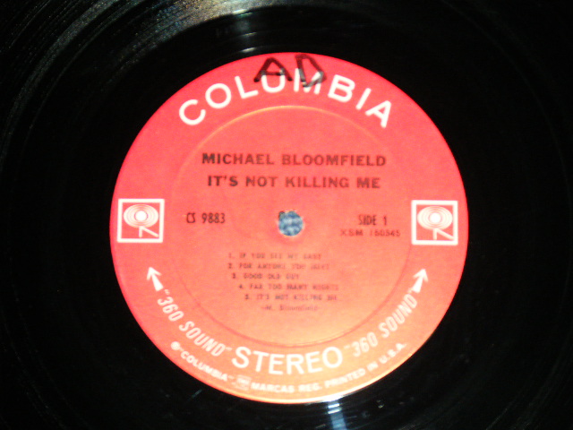 画像: MIKE BLOOMFIELD - IT'S NOT KILLING ME (Matrix # XSM 150345-1C/XSM 150346 1C )   ( ExEx++/MINT- ) / 1969 US AMERICA ORIGINAL "360 SOUND Label" Used LP 