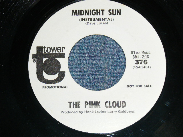 画像: THE PINK CLOUD - MIDNIGHT SUN  (Ex++/Ex++)  / 1967 US AMERICA ORIGINAL "WHITE LABEL PROMO" Used 7" Single 
