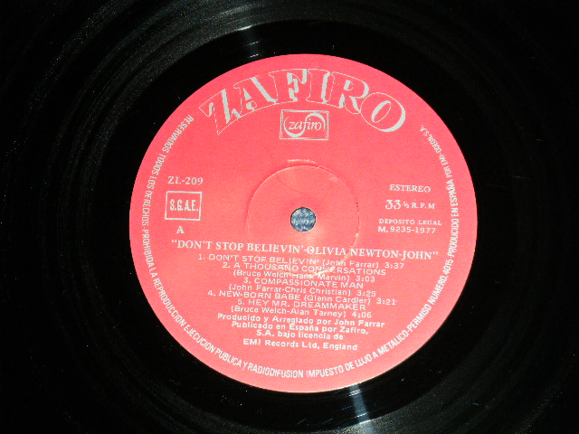 画像: OLIVIA NEWTON-JOHN -  DON'T STEP BELIEVIN' ( Ex++/MINT-)  / 1977 SPAIN ORIGINAL Used LP 