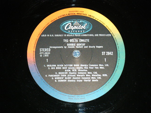 画像: BOBBIE GENTRY - THE DELTA SWEETE ( Ex+,Ex/Ex++)  / 1968 UK ENGLAND  ORIGINAL STEREO Used LP 