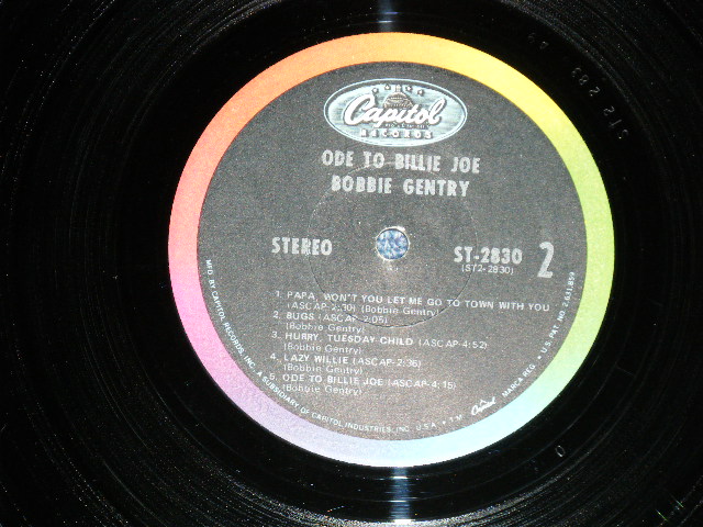 画像: BOBBIE GENTRY - ODE TO BILLIE JOE ( MINT/Ex+++)  / 1967 US AMERICA ORIGINAL STEREO Used LP 