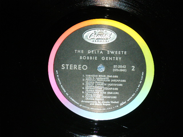 画像: BOBBIE GENTRY - THE DELTA SWEETE ( Ex++/Ex+++)  / 1968 US AMERICA ORIGINAL 1st Press "BLACK with RAINBOW Label" Used LP 