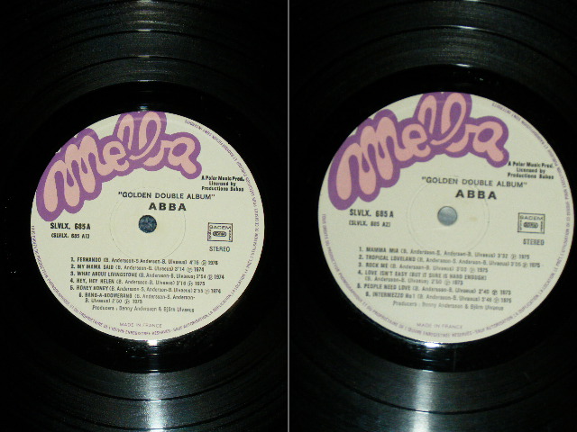 画像: ABBA - GOLDEN DOUBLE ALBUM ( Ex+++/Ex+++)  / 1975? FRANCE ORIGINAL Used 2-LP 
