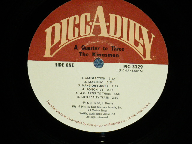 画像: THE KINGSMEN - A QURTER TO THREE ( Ex+/Ex+++) / 1980 US AMERICA ORIGINAL  Used LP 