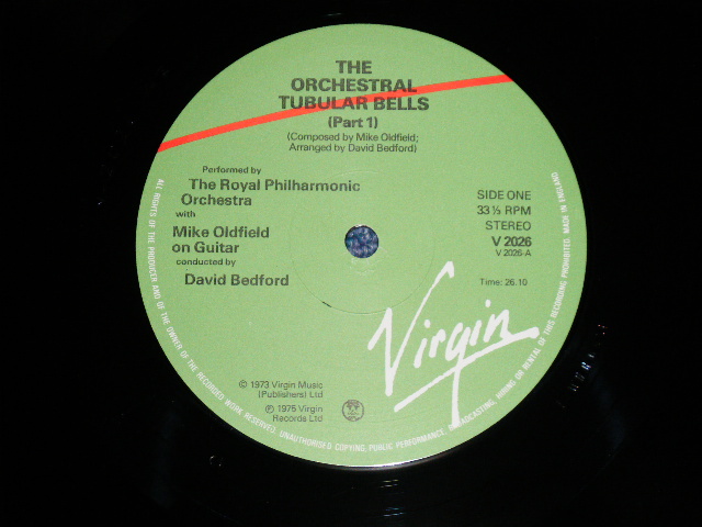 画像: MIKE OLDFIELD - The ORCHESTRAL TUBLAR BELLS  (GREEN & RED Label)(  Ex++/MINT-) / 1980's UK ENGLAND REISSUE Used LP 