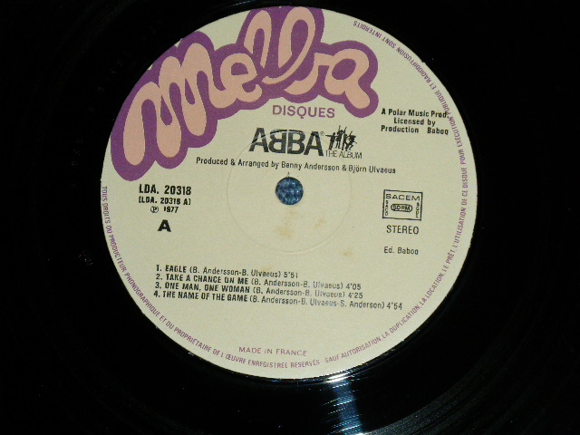 画像: ABBA -  THE ALBUM ( Ex++/Ex+++)  / 1977 FRANCE ORIGINAL Used  LP 