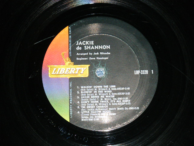 画像: JACKIE DeSHANNON  DE SHANNON - JACKIE DE SHANNON (  Ex+/Ex+ Looks:Ex ) / 1963 US AMERICA ORIGINAL 1st Press "LIBERTY Logo on LEFT SIDE" Label MONO Used LP 