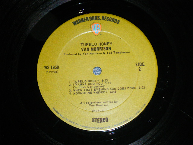 画像: VAN MORRISON - TUPELO HONEY ( Matrix Number A)WS 1950 39987-1-1/B)WS 1950 39988-1-1 )( Ex/Ex,Ex+++) / 1971 US AMERICA 1st Press"WB" on TOP Label ORIGINAL Used LP 