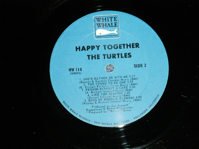 画像: THE TURTLES -  HAPPY TOGETHER ( Ex/A:Ex Looks:VG,B:Ex+)  / 1967 US AMERICA ORIGINAL MONO Used LP 