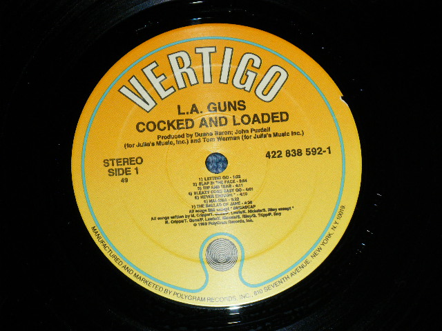 画像: L.A.GUNS - COCKED AND LOADED ( Ex+/Ex+++ ) / 1989 US AMERICA ORIGINAL Used LP 