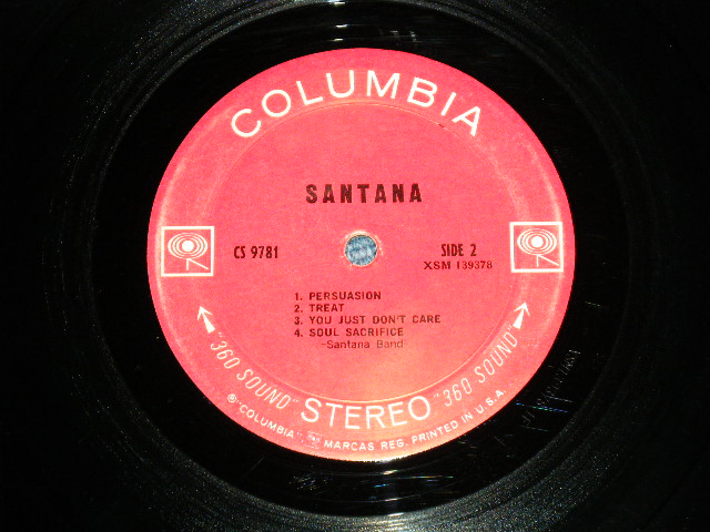 画像: SANTANA - SANTANA (Debut Album)(Matrix # A)XSM-139377-1A S\ B)XSM-139378-1A S\) "SANTA MARIA Press in CA" (Ex/Ex++) /1969 US AMERICA ORIGINAL "360 SOUND LABEL" Used LP 