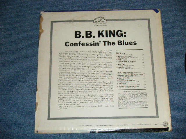 画像: B.B.KING B.B. KING - CONFESSIN' THE BLUES ( VG+++/Ex-)  / 1965 US ORIGINAL "WHITE LABEL PROMO" MONO Used LP 