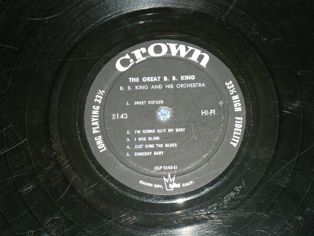 画像: B.B.KING B.B. KING - THE GREAT B.B.KING (Reissue of CROWN 5143) (VG+++/VG+++)  / 197? US Reissue Used LP 