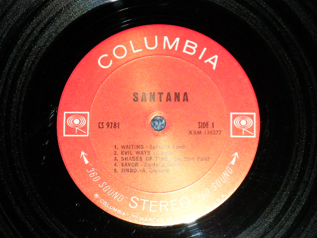 画像: SANTANA - SANTANA (Debut Album) (Ex+++/Ex+++ Looks:Ex++)  /1969 US AMERICA ORIGINAL "360 SOUND LABEL" Used LP 