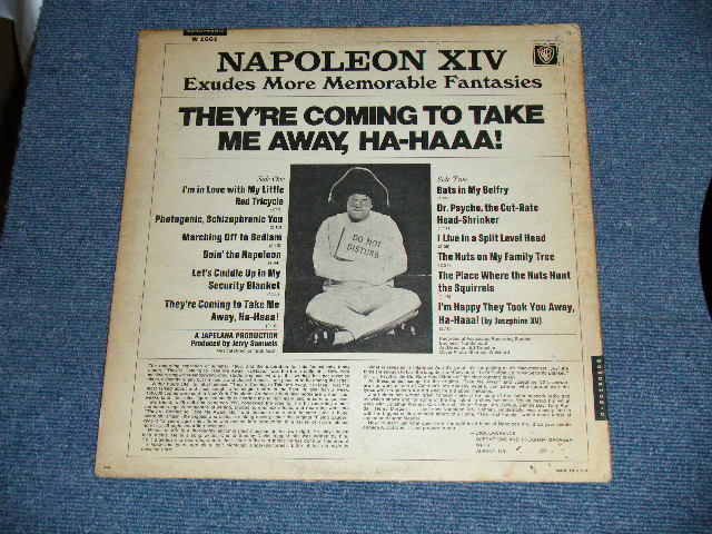 画像: NAPOLEON XIV(ナポレオン十四世) - THEY'RE COMING TO TAKE ME AWAY,HA-HAAAA!(狂ったナポレオン、ハハハハハ)??? ( Ex+/Ex++ Looks:Ex- )/ 1966 US AMERICA ORIGINAL MONO Used LP