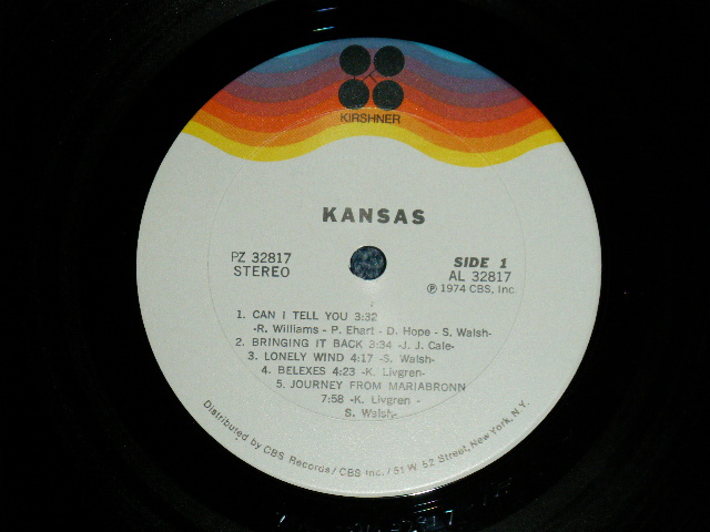 画像: KANSAS - KANSAS (Ex/MINT-) With ORIGINAL INNER SLEEVE  /  1974 US AMERICA ORIGINAL Used  LP 