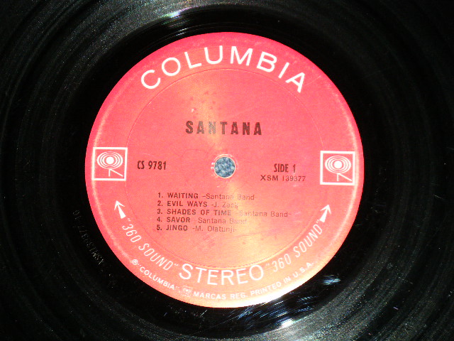画像: SANTANA - SANTANA (Debut Album) (Ex+++/Ex++ Looks*Ex+) /1969 US AMERICA ORIGINAL "360 SOUND LABEL" Used LP 